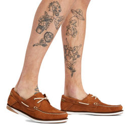 Мокасины Timberland TFO 2 Eye Classic Boat Atlantis Break красные  фото 5