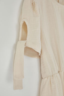 Tas K?z Cocuk Cicek Detayl? K?sa Kol Dokuma Elbise TKDSS25EL00057 - Trendyolmilla фото 3