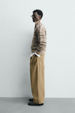 QUARTER-ZIP TWISTED YARN JUMPER - Zara фото 11