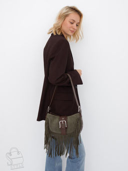 Сумка женская кожаная 99057-1NN wine khaki Natale Navetta в Новосибирске