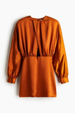 Vestido drapeado de sat?n