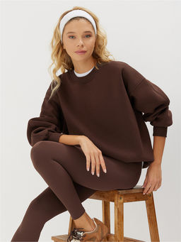 Утепленный свитшот оверсайз