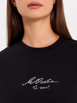 Футболка женская MARK FORMELLE X Ляйсан Утяшева черный +печать3 112678  фото 5