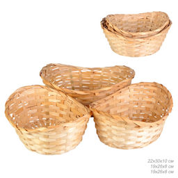 Корзина плетеная 3 штуки набор / GN295-19 /уп 80/без ручек - Галеонтрейд фото 4