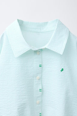 CAMISA RAYAS PENN  / Verde / Crudo - Zara фото 4
