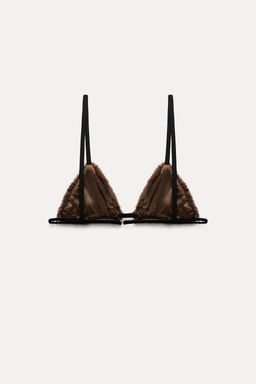 LIMITED EDITION FAUX FUR BRALETTE - Zara фото 3