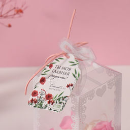 Набор подарочный Зайчик в комбинезоне, мыльные розовые розы 5 шт., роса, 7?7?12 см - Simaland фото 5