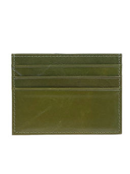 Картхолдер женский из натуральной кожи для пластиковых карт, цвет зеленый