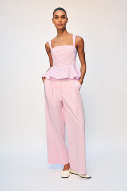 TOP CORSETERO RAYAS FLORES / Rosa