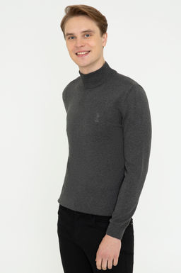 Erkek Antrasit Melanj Basic Kazak