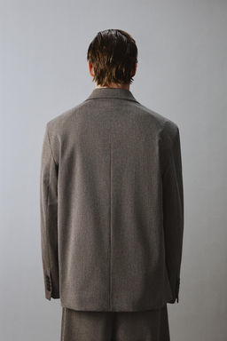 BLAZER TRAJE ESTRUCTURA RELAXED FIT / Marr?n / Topo - Zara фото 3