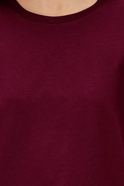 TRENDYOLMILLA Beyaz %100 Pamuk Regular/Normal Kal?p K?sa Kollu Basic Bisiklet Yaka Orme T-Shirt TWOSS23TS00000  фото 52