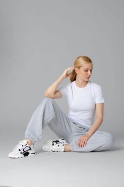 Арт. 7905 Брюки прямые с начесом 44-52 (5 шт) Цвет:серый - Калинка фото 7