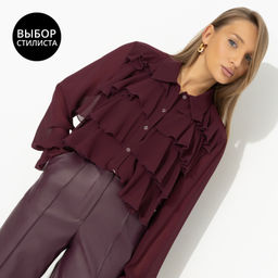 Блуза дизайнерская Гипнотический стиль (бордовая)