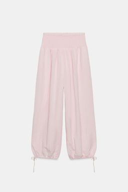 PANTAL?N BAGGY CINTURA EL?STICA / Rosa claro - Zara фото 7