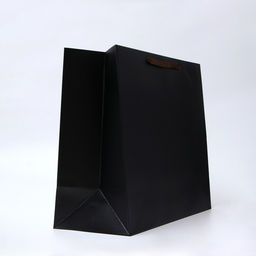 Пакет подарочный ламинированный горизонтальный «чёрный», XL 49×40×19 см
