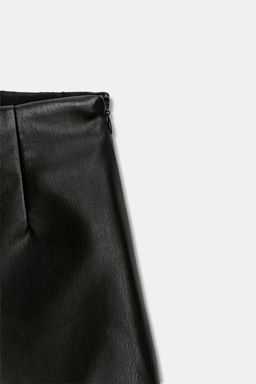 FAUX LEATHER HIGH-WAIST SHORTS - Zara фото 12
