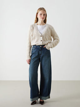 Wideleg Kad?n Jean Pantolon