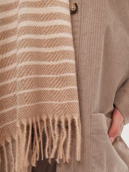 В составе шерсть. Большой теплый двусторонний палантин - Tantino фото 5