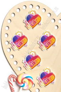 Кабошон-вырубка "Likee" 3,3*3,3 см (10 шт) SF-6034