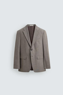 BLAZER REGULAR FIT TRAJE ESTRUCTURA / Beige - Zara фото 8