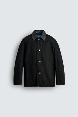 LEATHER COMBINATION JACKET AARON LEVINE X ZARA  фото 8