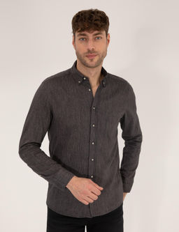 Siyah Slim Fit Uzun Kollu G_mlek - Pierre cardin фото 3