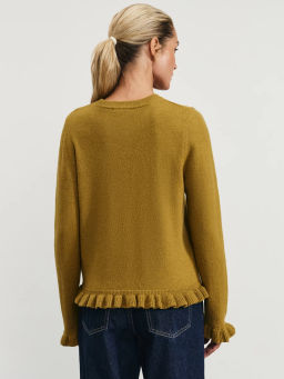 Кардиган с воланами с содержанием шерсти / Zarina фото 5