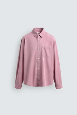 CAMISA REGULAR FIT LYOCELL - ALGOD?N / Rosa - Zara фото 6