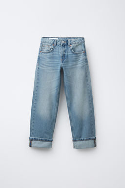 STRAIGHT JEANS WITH HEART PATCHES