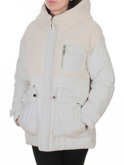 7716 MILK/WHITE Куртка зимняя женская (150 гр. синтепон)