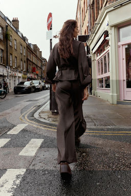 WIDE TROUSERS WITH ELASTIC WAISTBAND - Zara фото 3