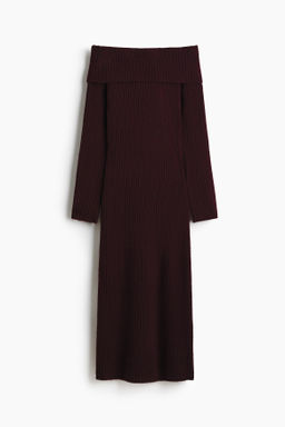 Vestido off-the-shoulder en punto de canal? - H&m фото 2