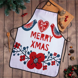 Фартук «Доляна» Merry Xmas, 55×72 см, 100% п/э