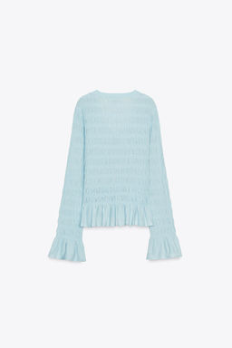 GATHERED KNIT CARDIGAN - Zara фото 7