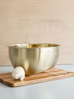 Дуршлаг 22x15x8, 3 л светло-золотистый нержавеющая сталь