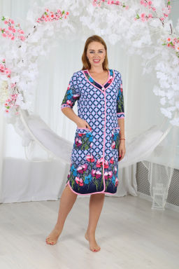 Халат женский, цвет серый