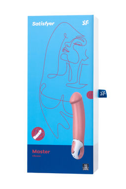 Нереалистичный вибратор Satisfyer Vibes Master, силикон, бежевый, 23,5 см.  фото 8