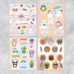Альбом наклеек Улыбайся!, 11 16 см - Арт узор фото 2
