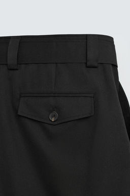 BELTED WIDE-LEG BERMUDA SHORTS - Zara фото 18