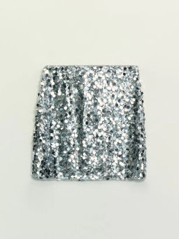 Юбка мини из пайеток / Zarina