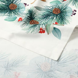 Набор новогодний New Years treat: скатерть 150?180 см +/-3 см с ВГМО, салфетка 40?40 см-8 шт., 100% хлопок