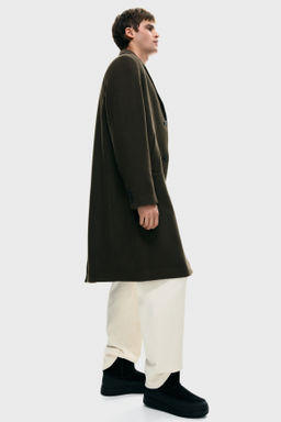 Abrigo de botonadura sencilla en mezcla de lana - H&m фото 7