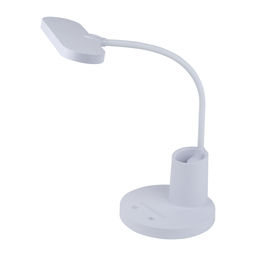 ULM-D603 10W/3000-6000K/DIM WHITE Светильник настольный светодиодный с подставкой под канцелярские принадлежности. Сенсорный выключатель. Диммер. Белый. TM Uniel