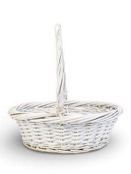 Корзина плетёная для хранения Brisa, с ручкой, белая, набор 3 шт.