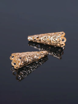 Цена за 2 шт. Шапочки для бусин (набор 10 шт.), СМ-103-1, 23?14 мм, цвет золото