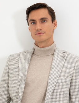 Светло-серая приталенная куртка - Cacharel фото 3