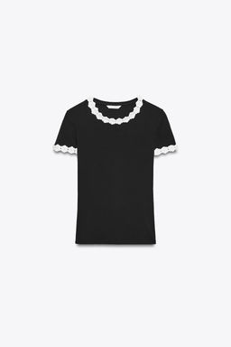 FLOWER DETAIL T-SHIRT - Zara фото 4