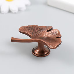 Ручка для шкатулки металл «Лист веер», состаренная медь, 5×5.4 см