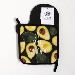 Набор кухонный Avocado варежка-прихватка 20х28см, прихватка 19х19см,100% хл - Этель фото 6